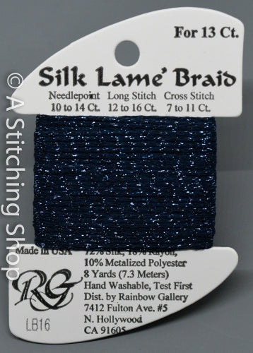 SILK LAME BRAID #13 LB16- NAVY