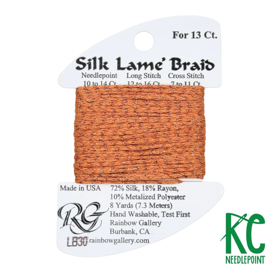 SILK LAME BRAID #13 LB30- ORANGE