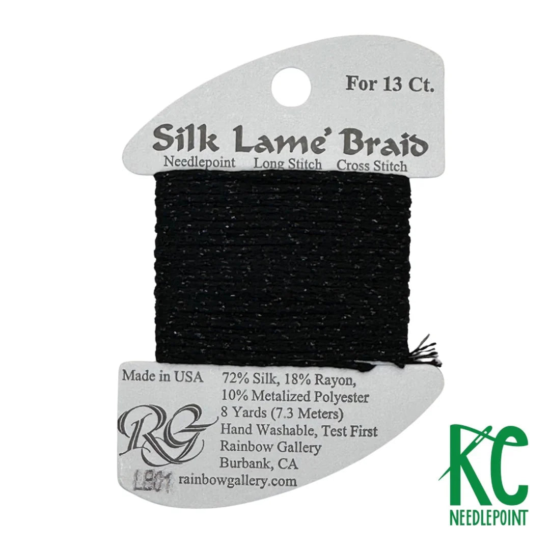 SILK LAME BRAID #13 LB01- BLACK