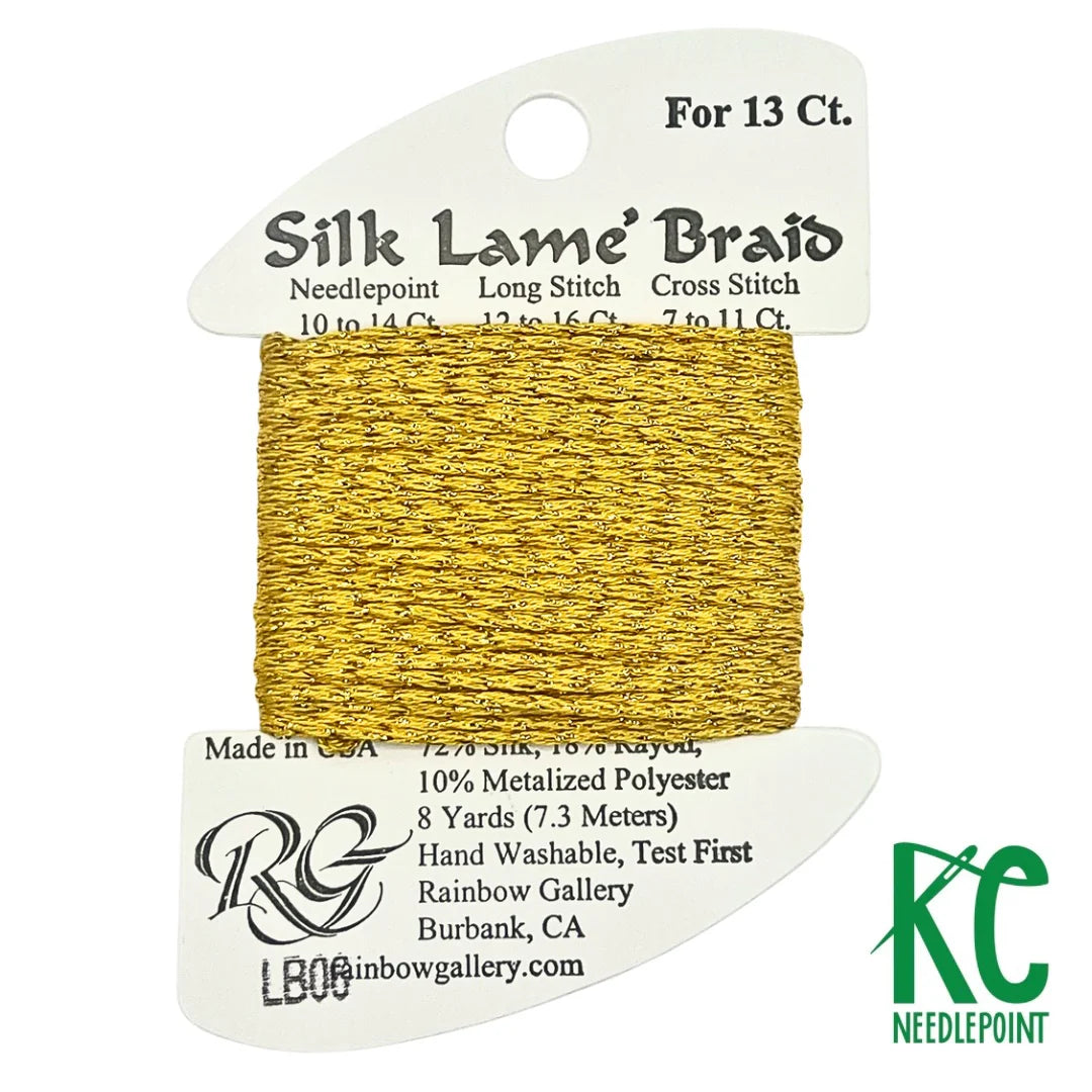 SILK LAME BRAID #13 LB06- GOLD