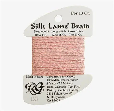 SILK LAME BRAID #13 LB07- PINK
