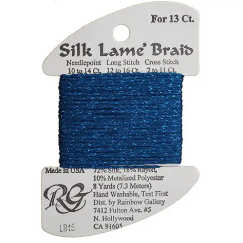 SILK LAME BRAID #13 LB15- DARK BLUE