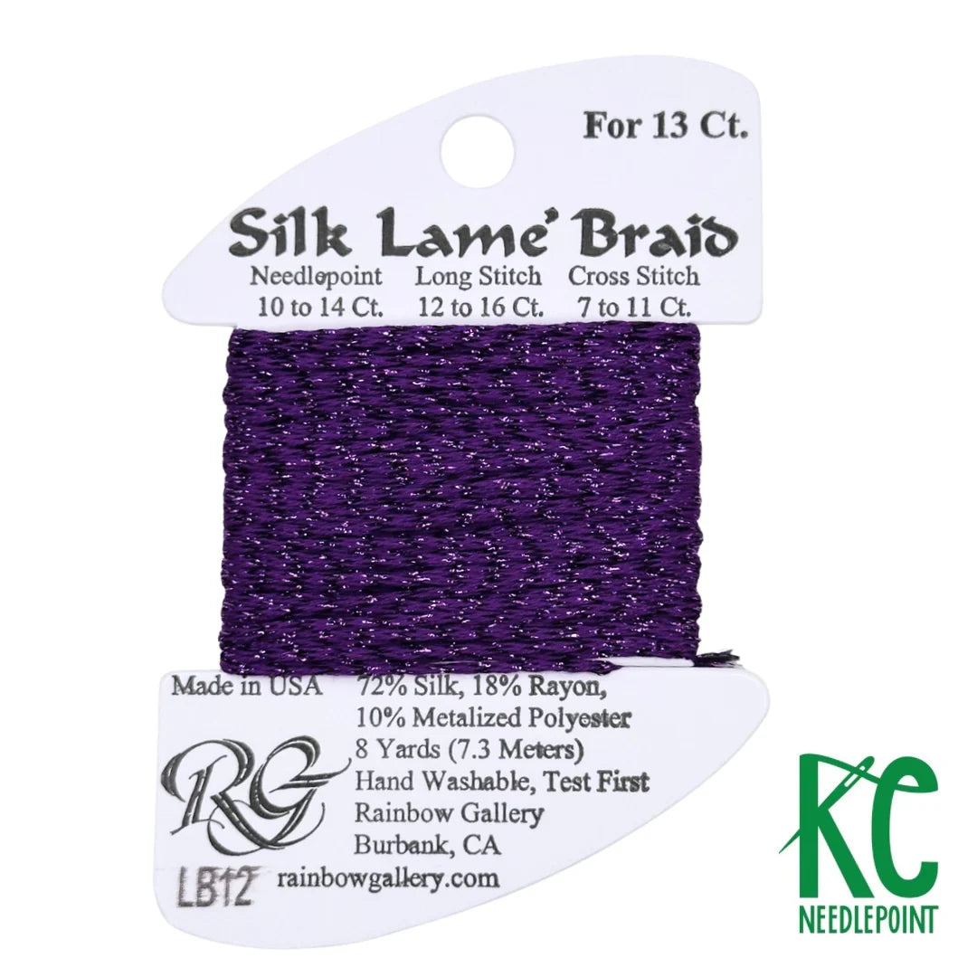 SILK LAME BRAID #13 LB12- PURPLE