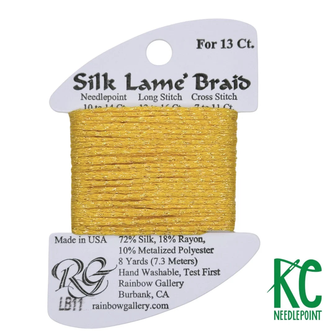 SILK LAME BRAID #13 LB11- YELLOW