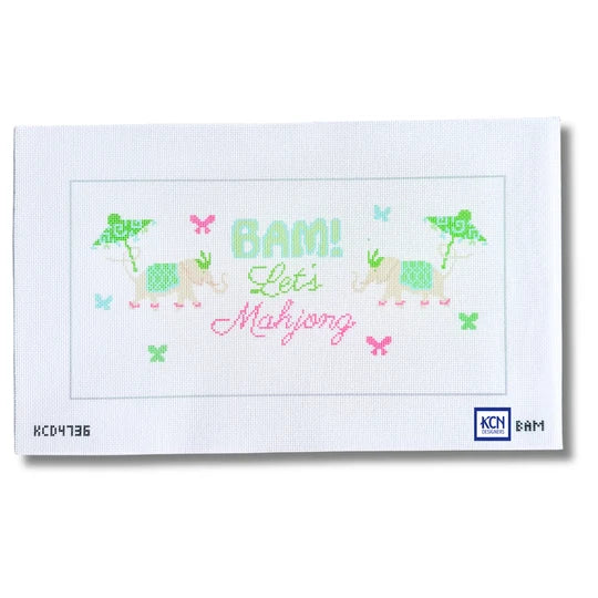 Bam Let's Mahjong Lumbar Printed Canvas