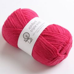 801 ASHFORD 100% NZ WOOL TRIPLE KNIT 12 PLY FUCHSIA - 100gm 9418647410570