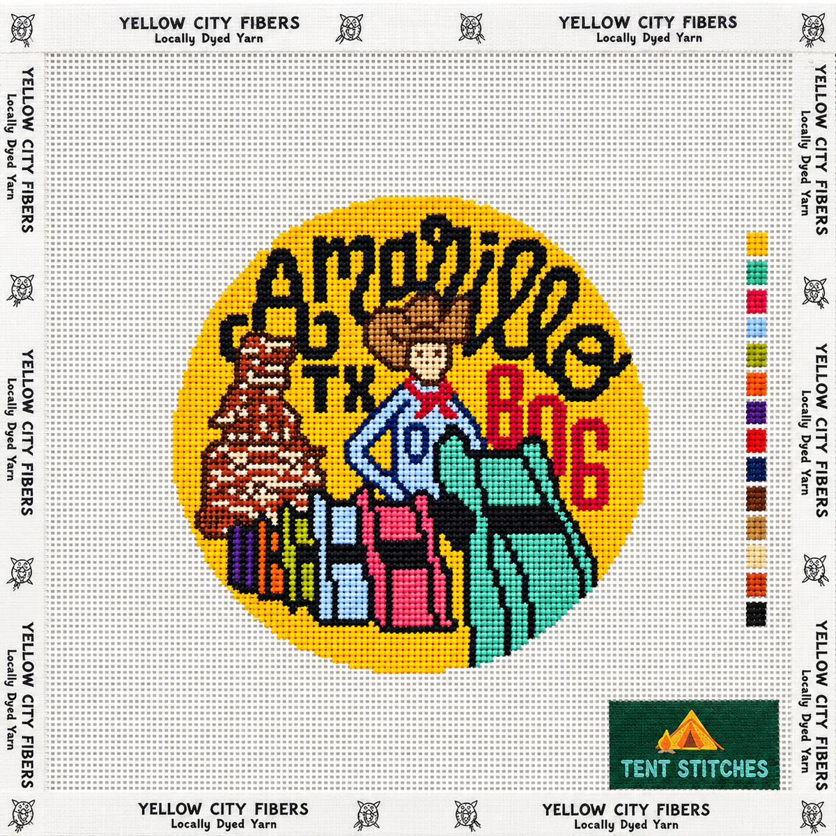 Amarillo Hand Painted