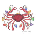 Christmas by the Sea - Crab with Christmas Lights