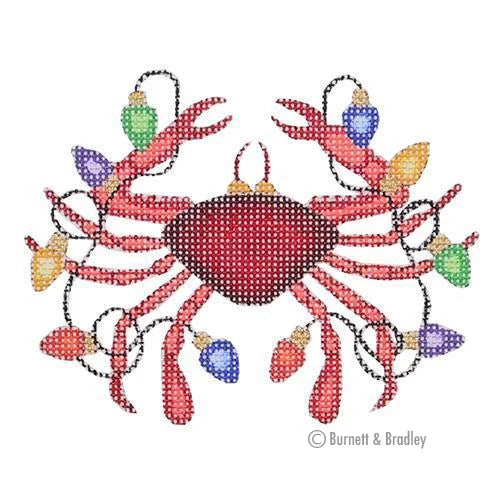 Christmas by the Sea - Crab with Christmas Lights