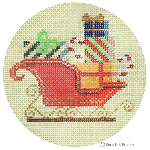 Red Sleigh Ornament