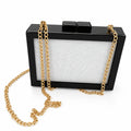 SELF FINISHING ACRYLIC CLUTCH (BLACK)