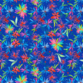 Dark Blue Let's Mahj Colorful Floral