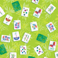 Green Let's Mahj Tile Toss