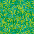 Green Let's Mahj Palm Print