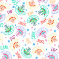 White/Multi Let's Mahj Fan Toss