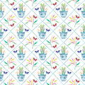 White/Multi Let's Mahj Bamboo Diamonds