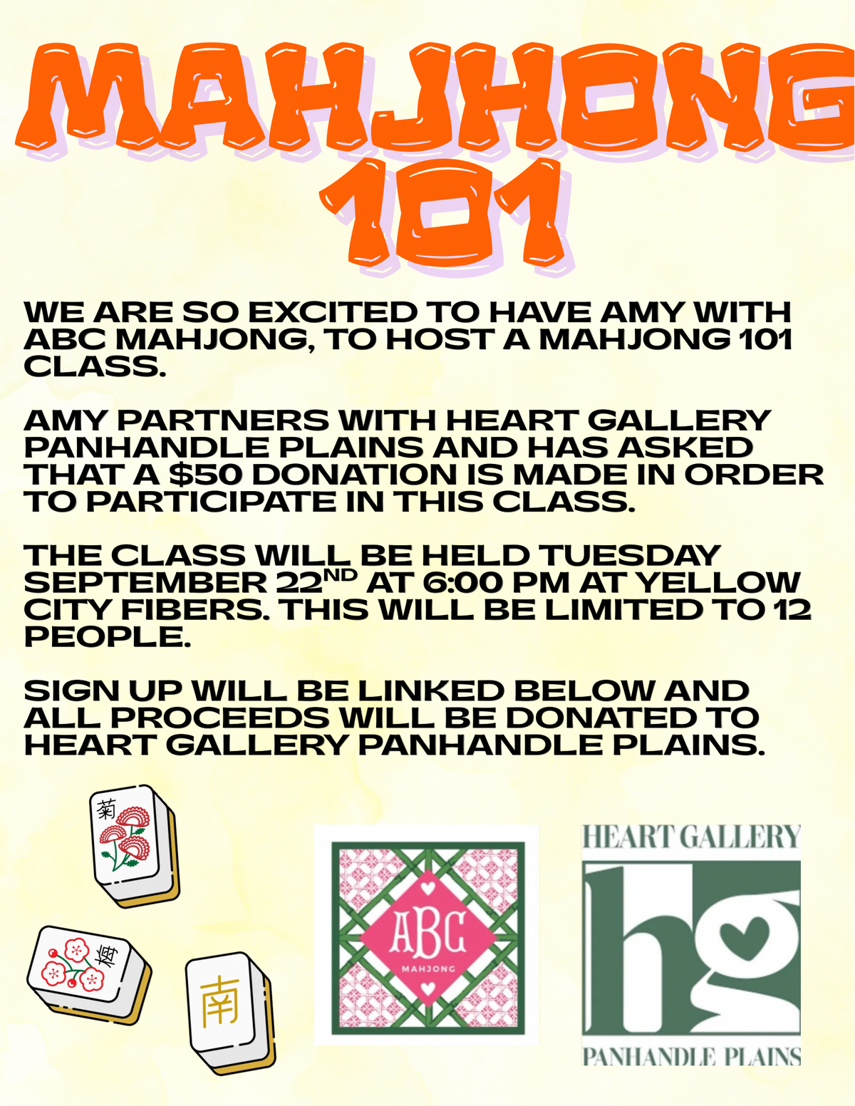 Mahjong 101 – Beginner Mahjong Class with ABC Mahjong