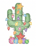 Cactus Decorated for Christmas