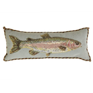 Rainbow Trout Needlepoint Kit - Duck Egg Blue